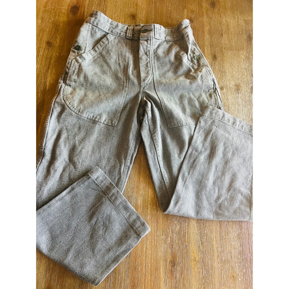 Rare Vintage 80s Swiss Army Denim Work Pants 45 Heavy Euro Military High Waisted